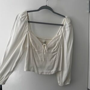 Aritzia Cream Puff Sleeve Blouse